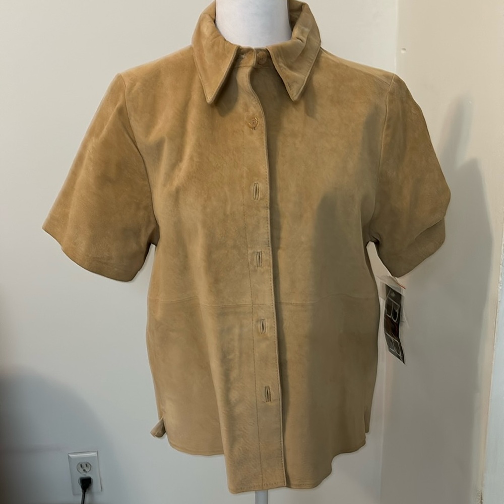 Women ‘shirt leather fabric size M